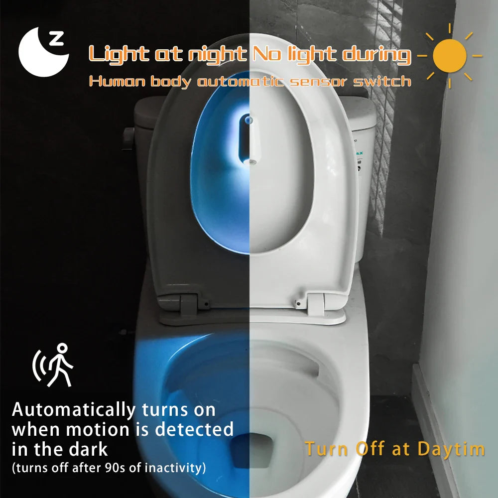 Motion Sensor RGB 7 Color Rechargeable Toilet Night Light